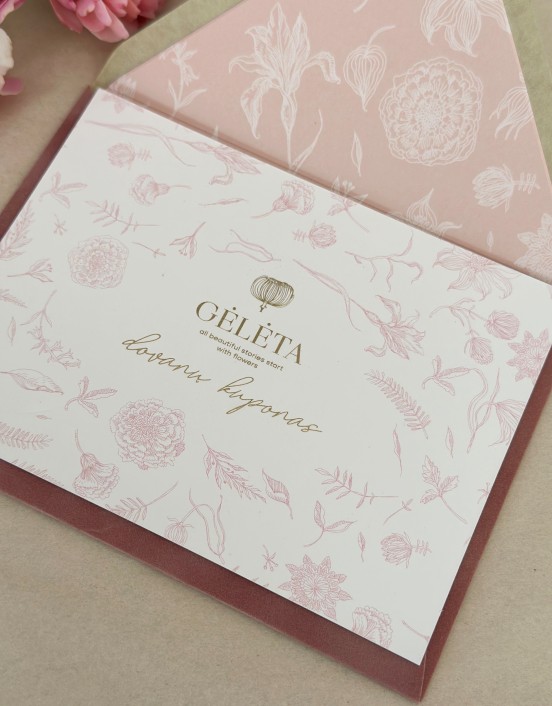 Gėlėta dovanų kuponas