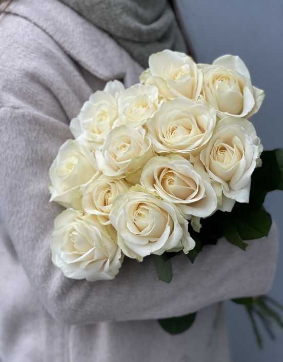 White sea of roses
